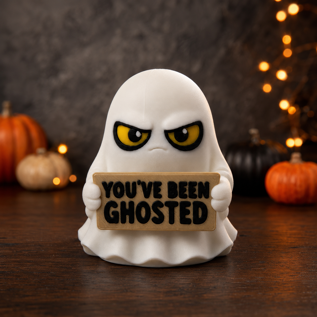 You’ve Been Ghosted Figurine, Funny Halloween Ghost Decor, 3D Printed Spooky Shelf Sitter, Halloween Desk Decoration, Ghost Gift