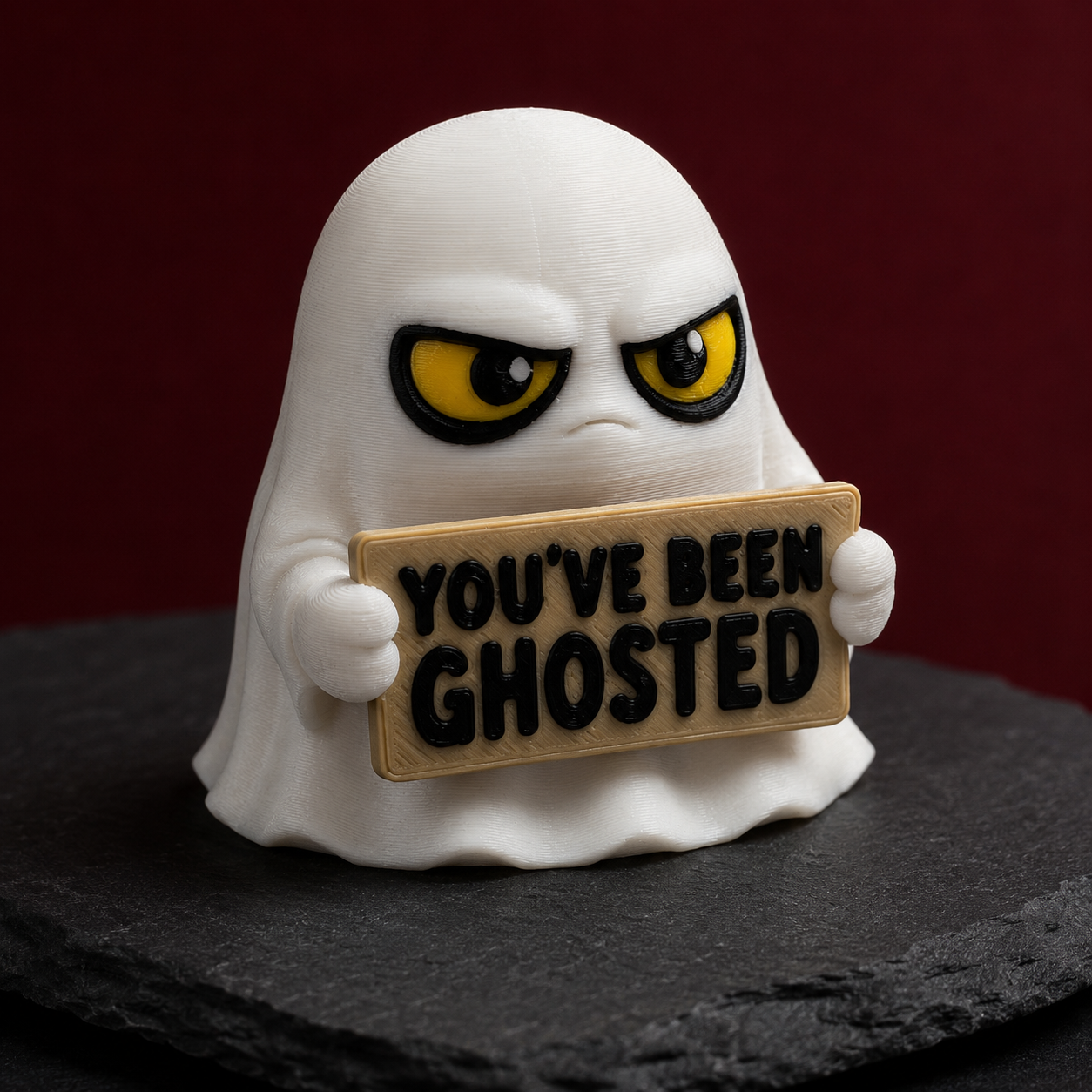 You’ve Been Ghosted Figurine, Funny Halloween Ghost Decor, 3D Printed Spooky Shelf Sitter, Halloween Desk Decoration, Ghost Gift