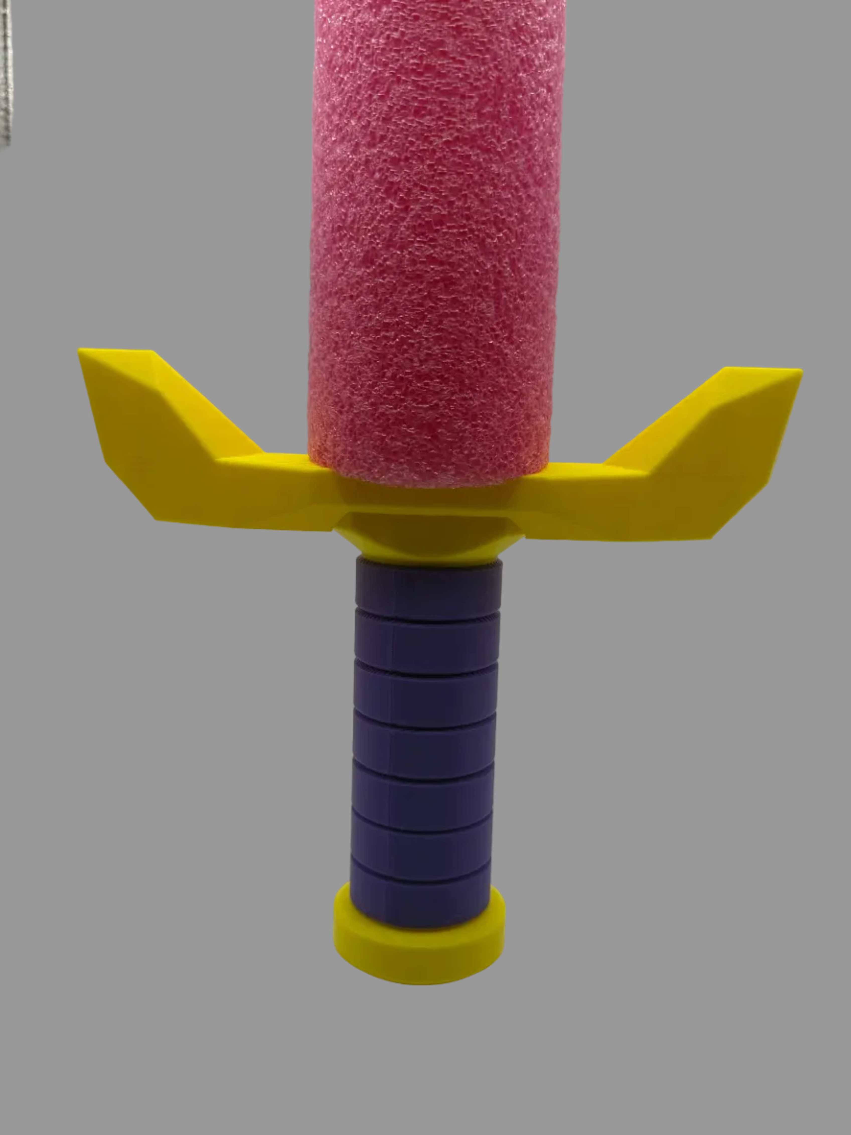 Purple and Yellow pool noodle sword