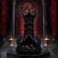 Gothic Dice Tower with Catching Tray, Dark Fantasy Tabletop RPG Accessory, 3D Printed Dice Roller, Game Master Gift
