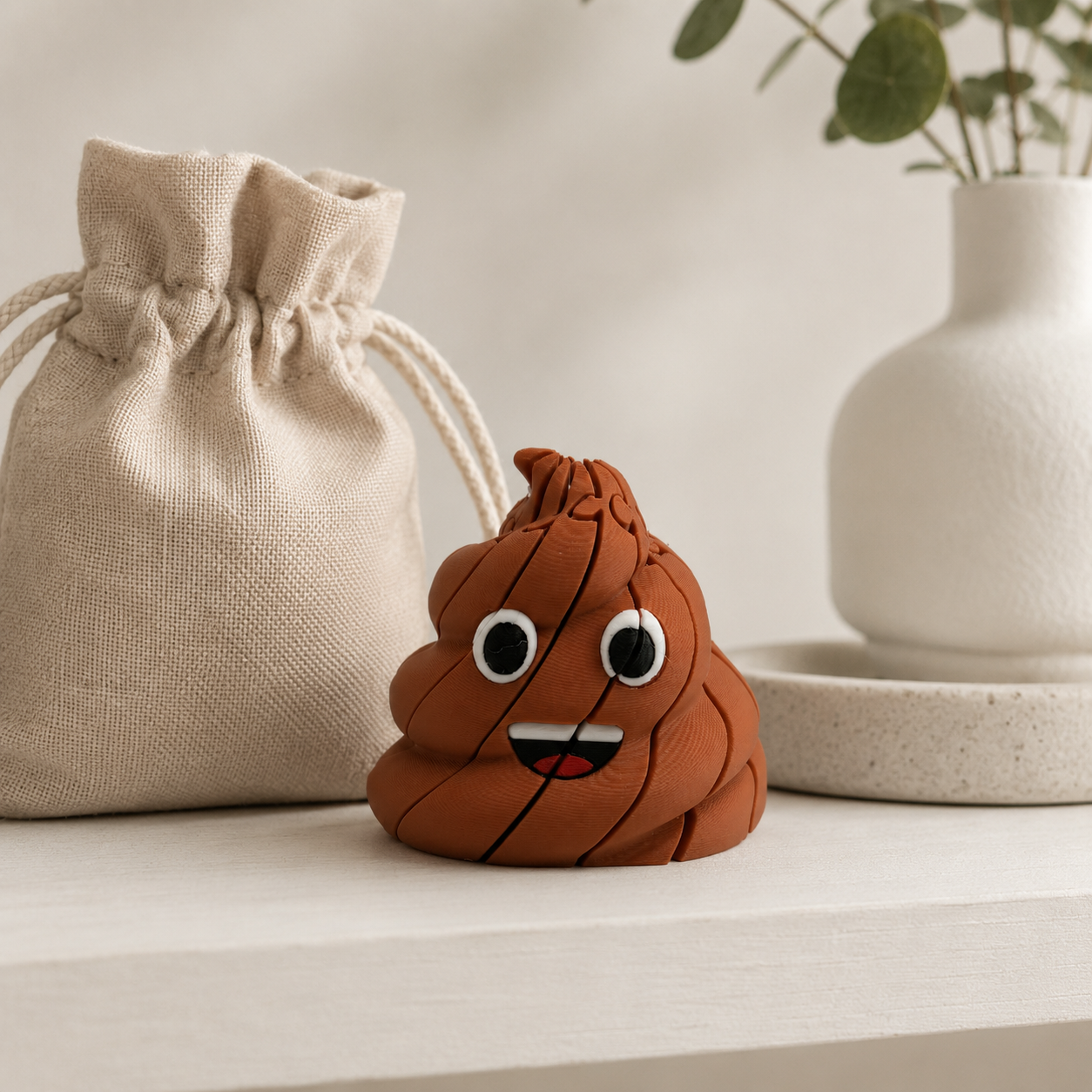 Articulated Poop Emoji Fidget Toy | 3D Printed Desk Buddy | Funny Gift for Kids & Adults | Sensory Toy | Collectible Desk Decor