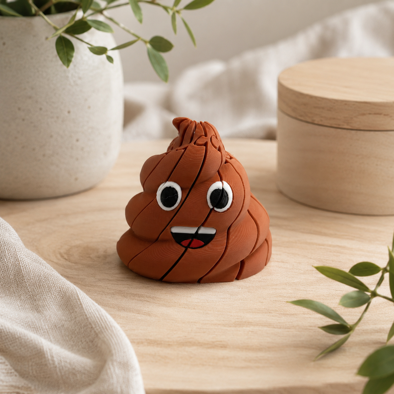 Articulated Poop Emoji Fidget Toy | 3D Printed Desk Buddy | Funny Gift for Kids & Adults | Sensory Toy | Collectible Desk Decor
