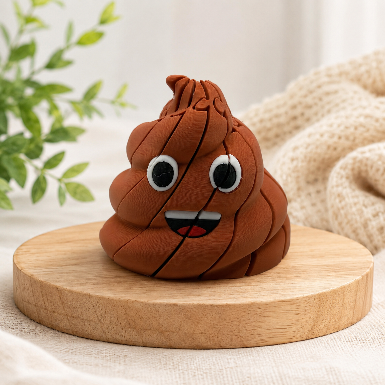 Articulated Poop Emoji Fidget Toy | 3D Printed Desk Buddy | Funny Gift for Kids & Adults | Sensory Toy | Collectible Desk Decor
