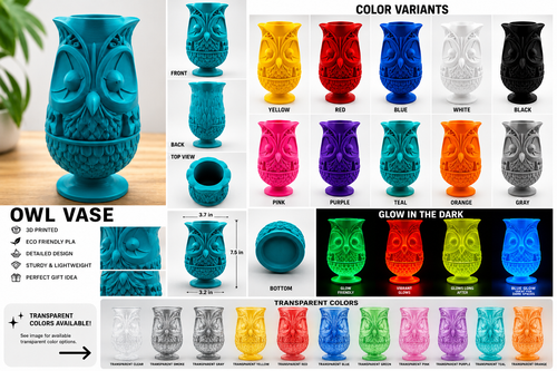 3D Printed Viking Owl Lamp