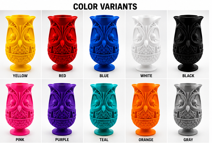 3D Printed Viking Owl Lamp