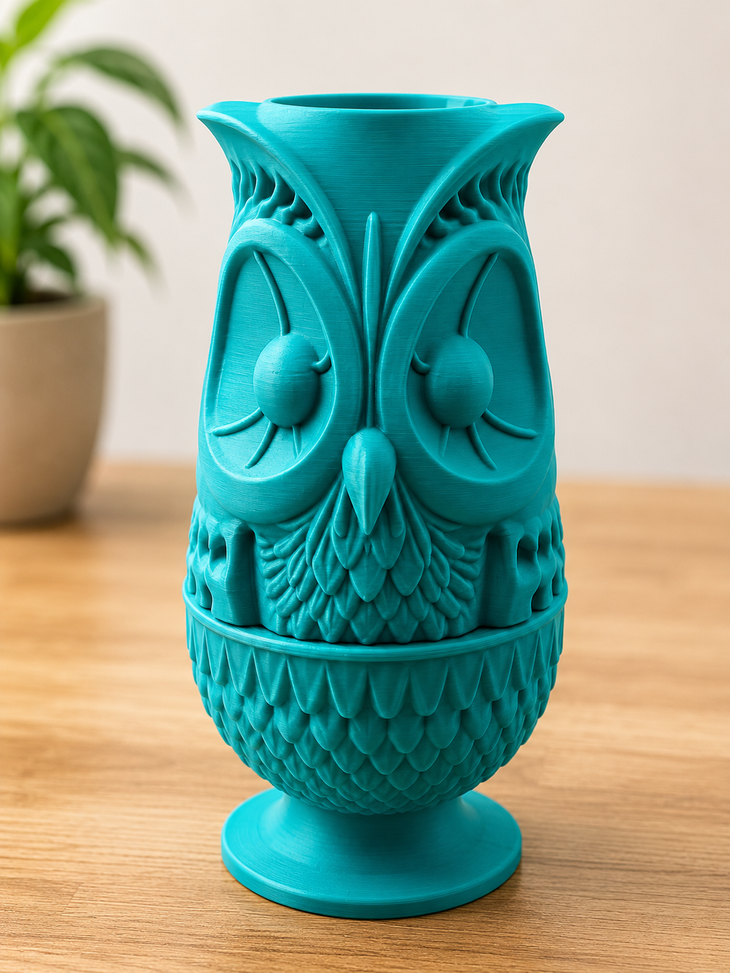 3D Printed Viking Owl Lamp