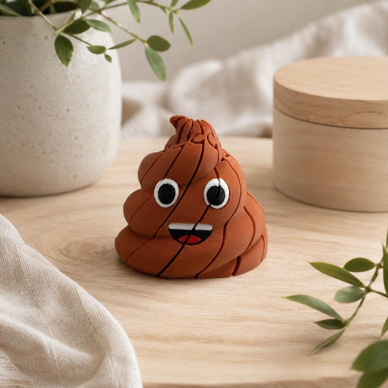 Articulated Poop Emoji Fidget Toy | 3D Printed Desk Buddy | Funny Gift for Kids & Adults | Sensory Toy | Collectible Desk Decor