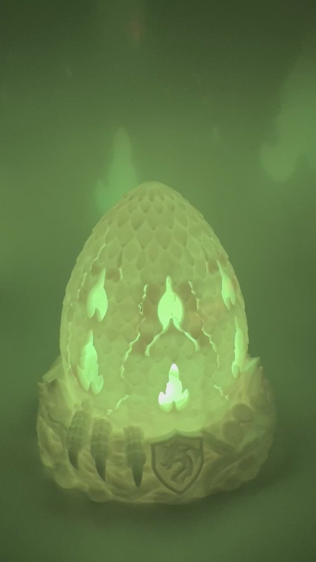 3D Printed Dragon Egg Fairy Lamp | Fantasy LED Tealight Lantern | Medieval Dragon Nest Decor | Dragon Lover Gift