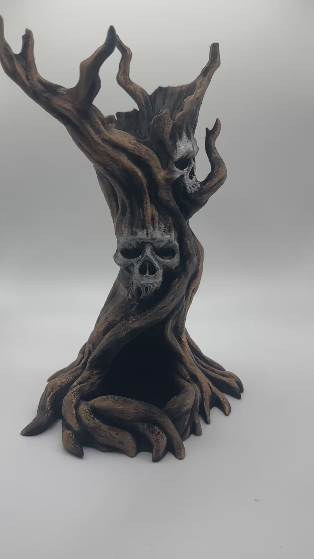 Skull Tree Dice Tower, Dark Fantasy Tabletop RPG Accessory, Gothic Dungeon Dice Roller, 3D Printed Gaming Gift, Dungeon Master Decor